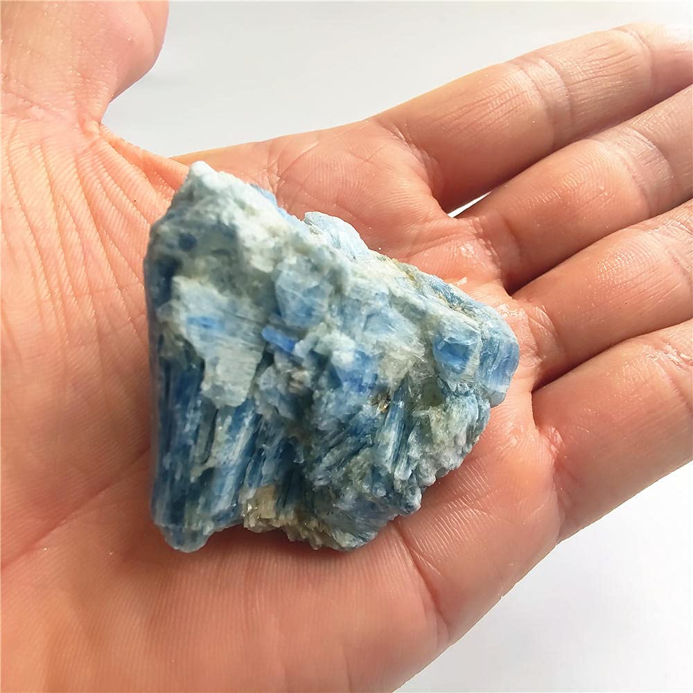 Amazon.co.jp: ナチュラル ブルー藍晶石粗宝石石鉱物標本青い結晶